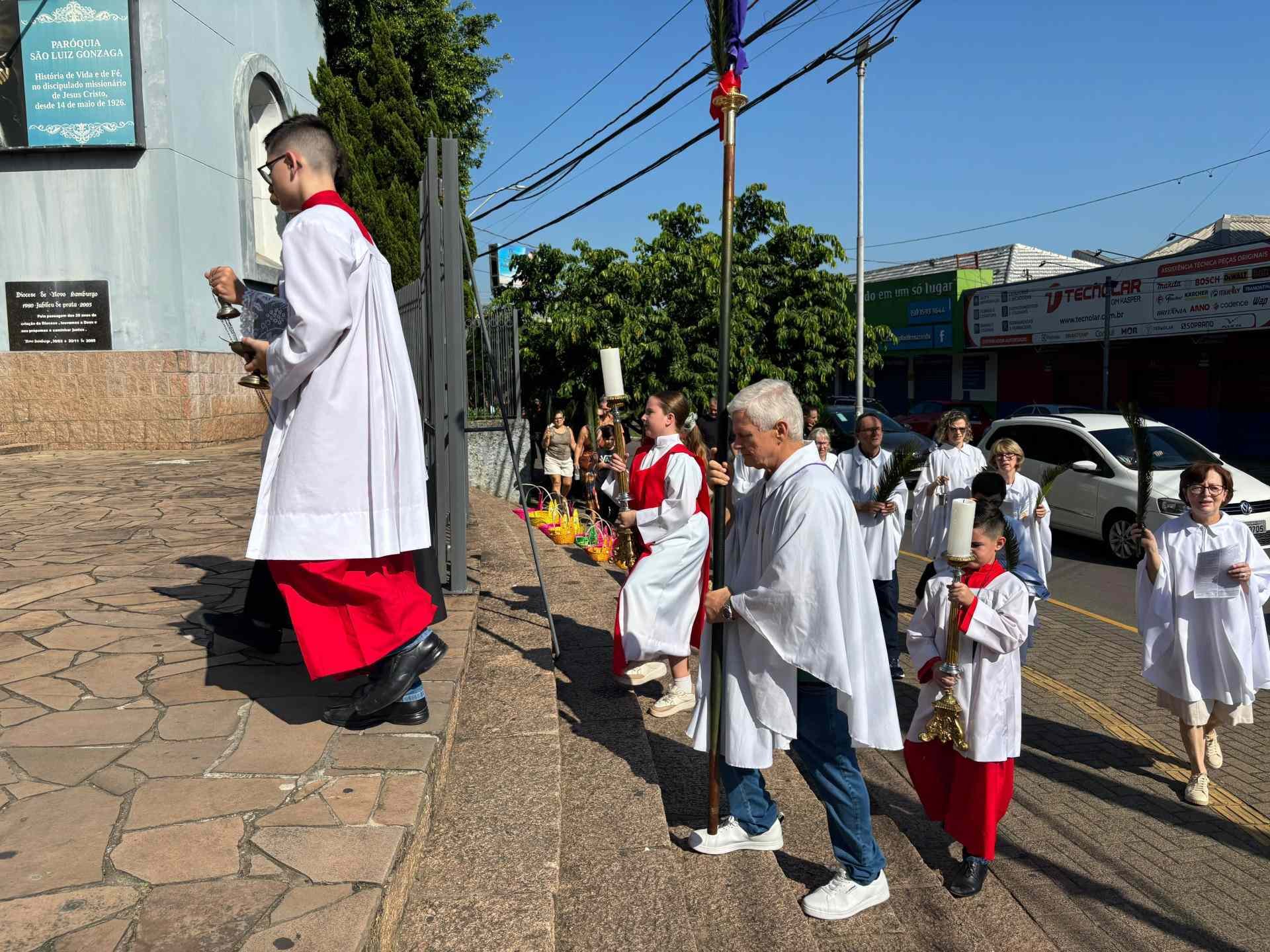 Procissão de Domingo de Ramos na Catedral são Luiz Gonzaga
