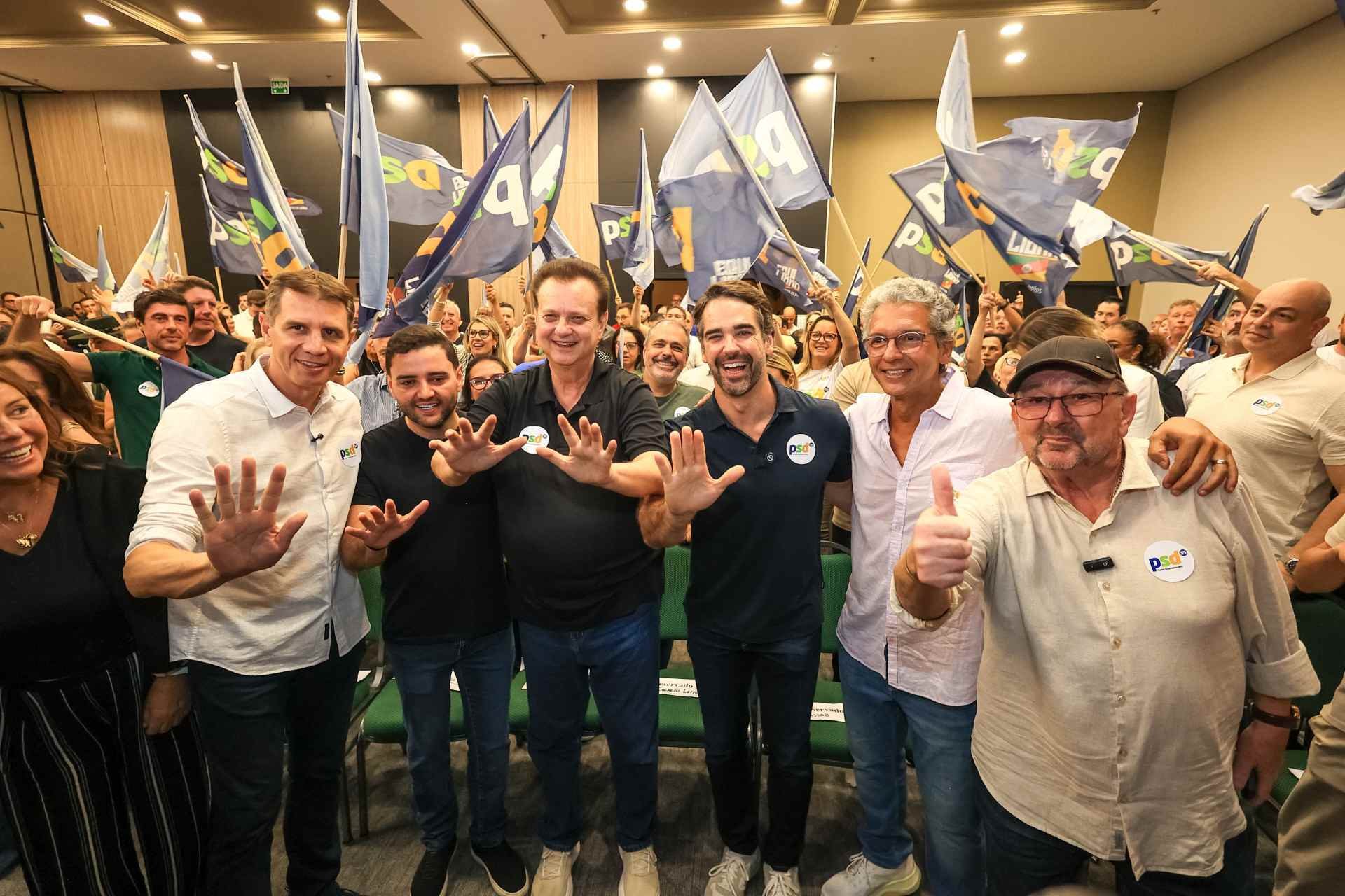 Evento ontem contou com a presença de Kassab e Leite