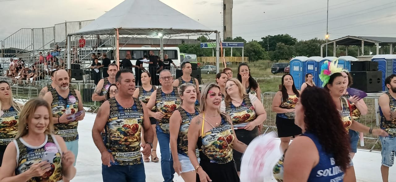 O bloco da Solidariedade foi o segundo a entrar na avenida no Carnaval 2026 de Esteio