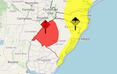 RS tem alerta para tempestades e onda de calor no mesmo dia; veja as regiões afetadas