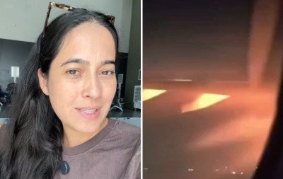 "Choravam de soluçar", relata passageira de avião que teve explosão de turbina