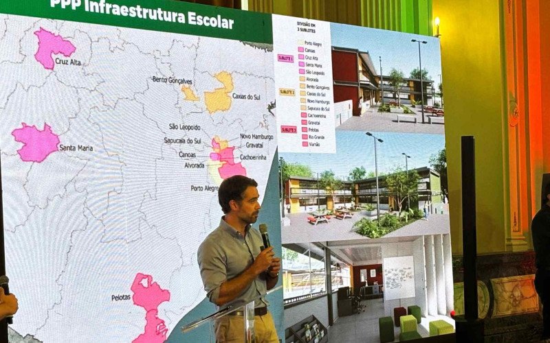 Mapa apresentado pelo governo do Estado mostra a distribuição das escolas incluídas na PPP de infraestrutura escolar | abc+