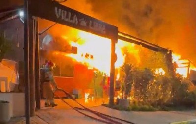 Incêndio atinge espaço de eventos em Três Coroas