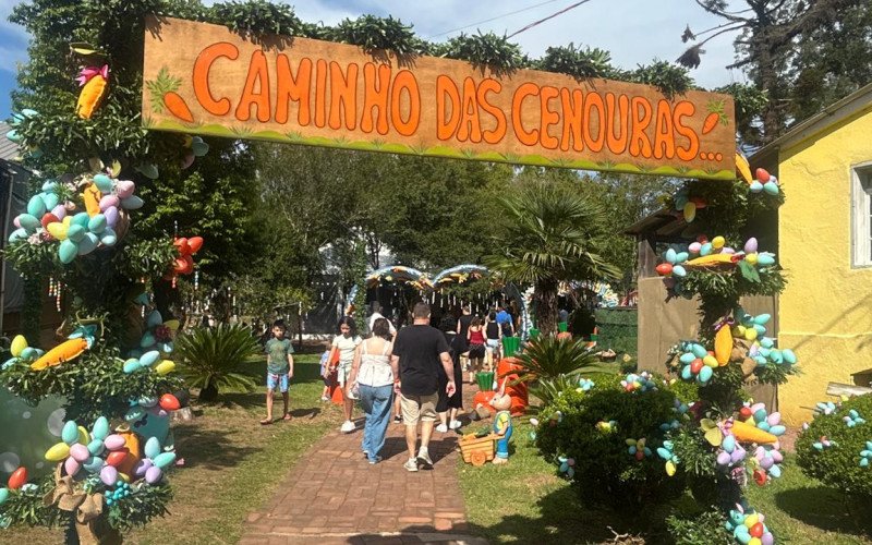 O N&uacute;cleo de Casas Enxaimel de Ivoti virou palco de diversas atra&ccedil;&otilde;es pascais