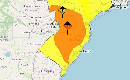 Rio Grande do Sul possui dois alertas para tempestade nesta terça-feira | abc+