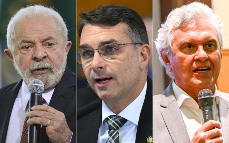 Lula, Flávio Bolsonaro e Ronaldo Caiado | abc+