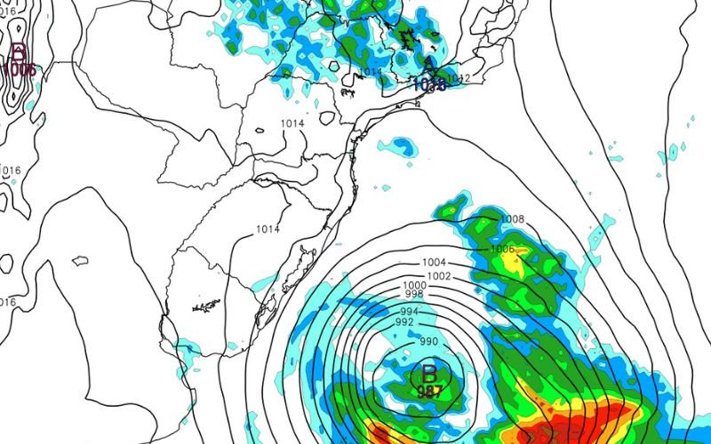 Rajadas de vento de 120 km/h: O efeito do ciclone extratropical e o que esperar nas próximas horas