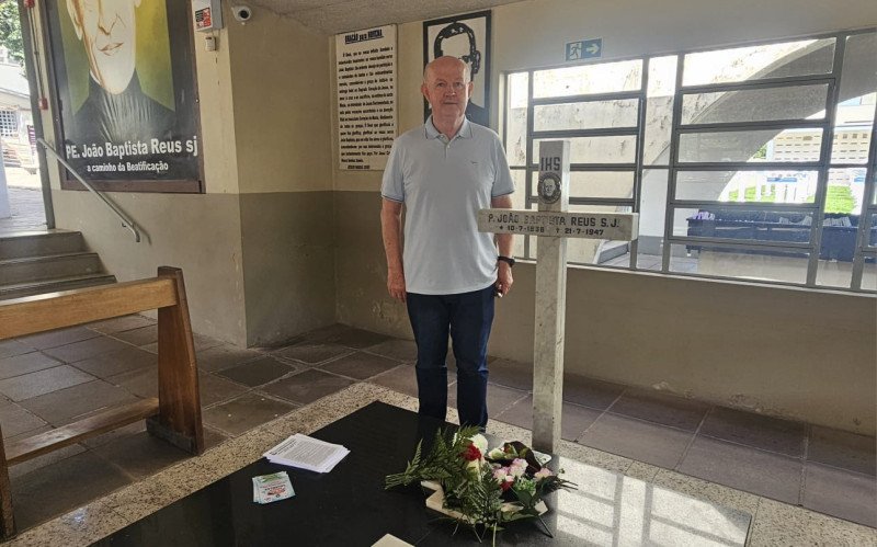 Padre Paulo Finkler é o novo reitor do santuário onde está o túmulo de Padre Reus, em São Leopoldo