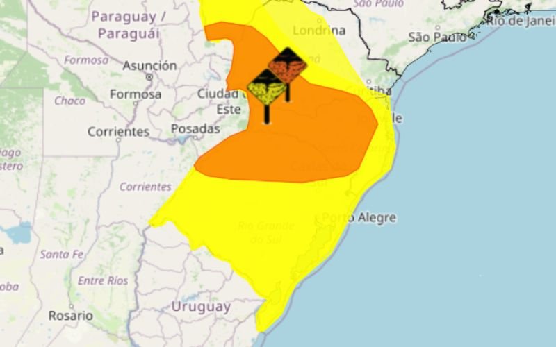 Tempestades e chuvas intensas: Inmet emite alertas para o RS