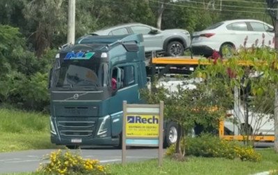 VÍDEO: Caminhoneiro sobe na carroceria de caminhão para afastar fios baixos em Novo Hamburgo