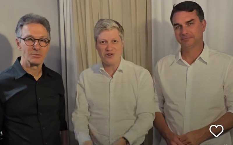Zema, Van Hattem e Flávio Bolsonaro | abc+