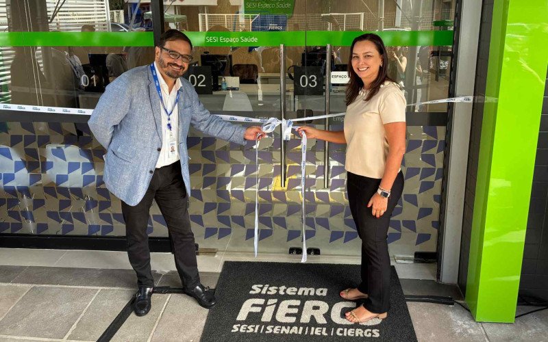 Sistema FIERGS inaugura espaço de saúde em São Leopoldo - Claudio Gastal e Regina Caetano