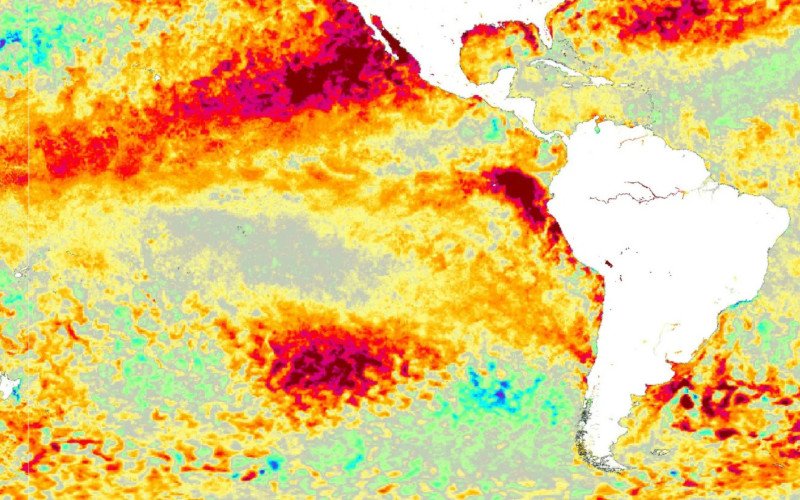 Dados desta segunda-feira mostram que a região do Pacífico usada para designar se há El Niño atingiu anomalia de temperatura do fenômeno | abc+