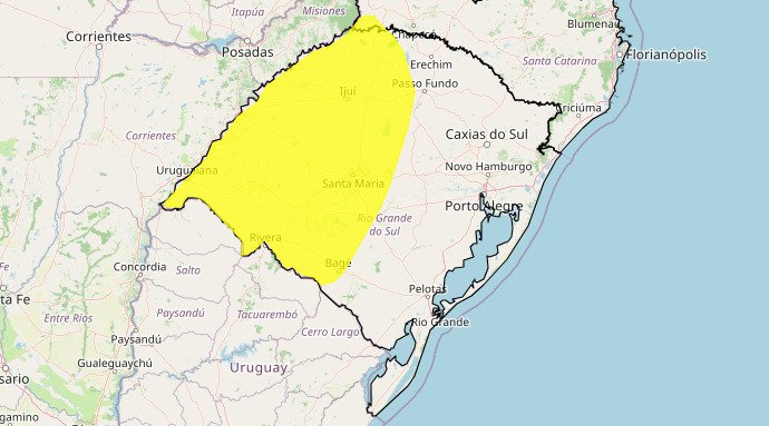 Alerta é válido até a manhã de terça-feira (21) | abc+