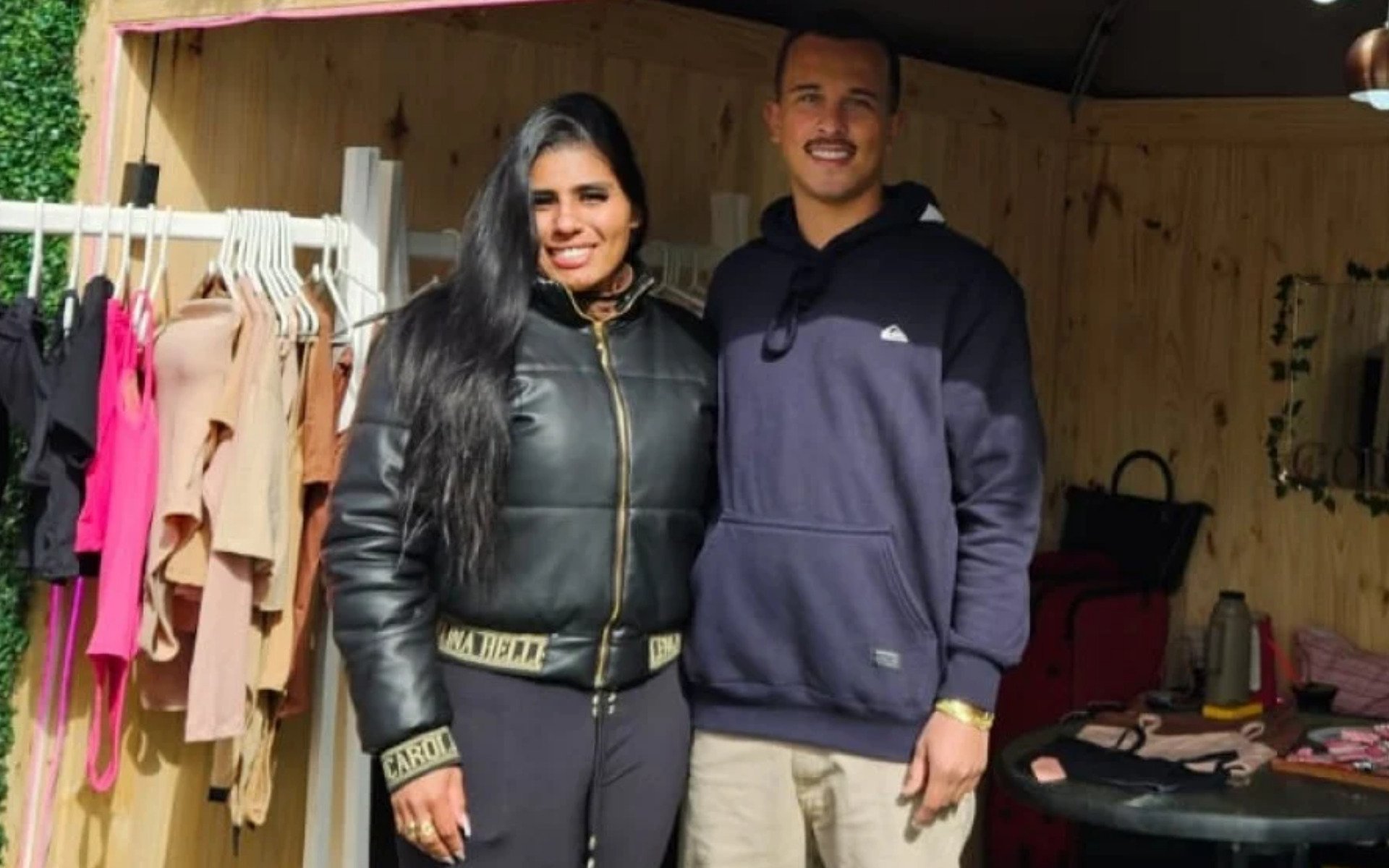 Gabriele e Eduardo, juntos, na Expointer 2024, em Esteio; crime ocorreu em Sapucaia do Sul neste feriado de 21 de abril de 2026