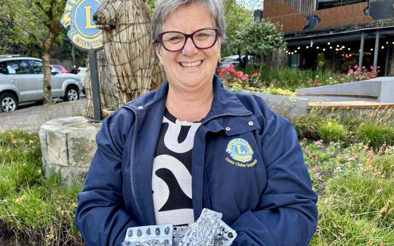 Margareth Wildner é voluntária no Lions Clube Gramado