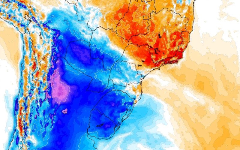 Frio avança pelo Sul do Brasil enquanto o Centro-Norte terá dias muitos quentes, segundo dados analisados pela MetSul | abc+