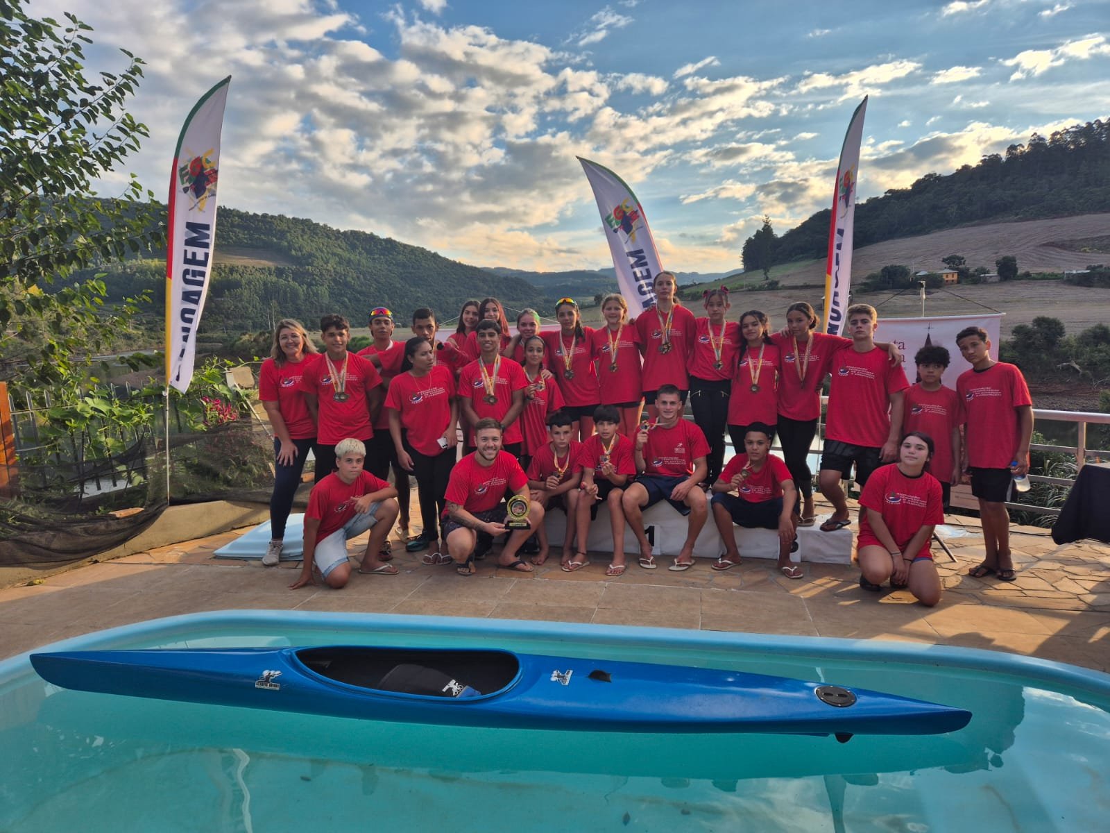 Equipe da Aleca conquista 24 medalhas em etapa do Campeonato Ga&uacute;cho de Canoagem