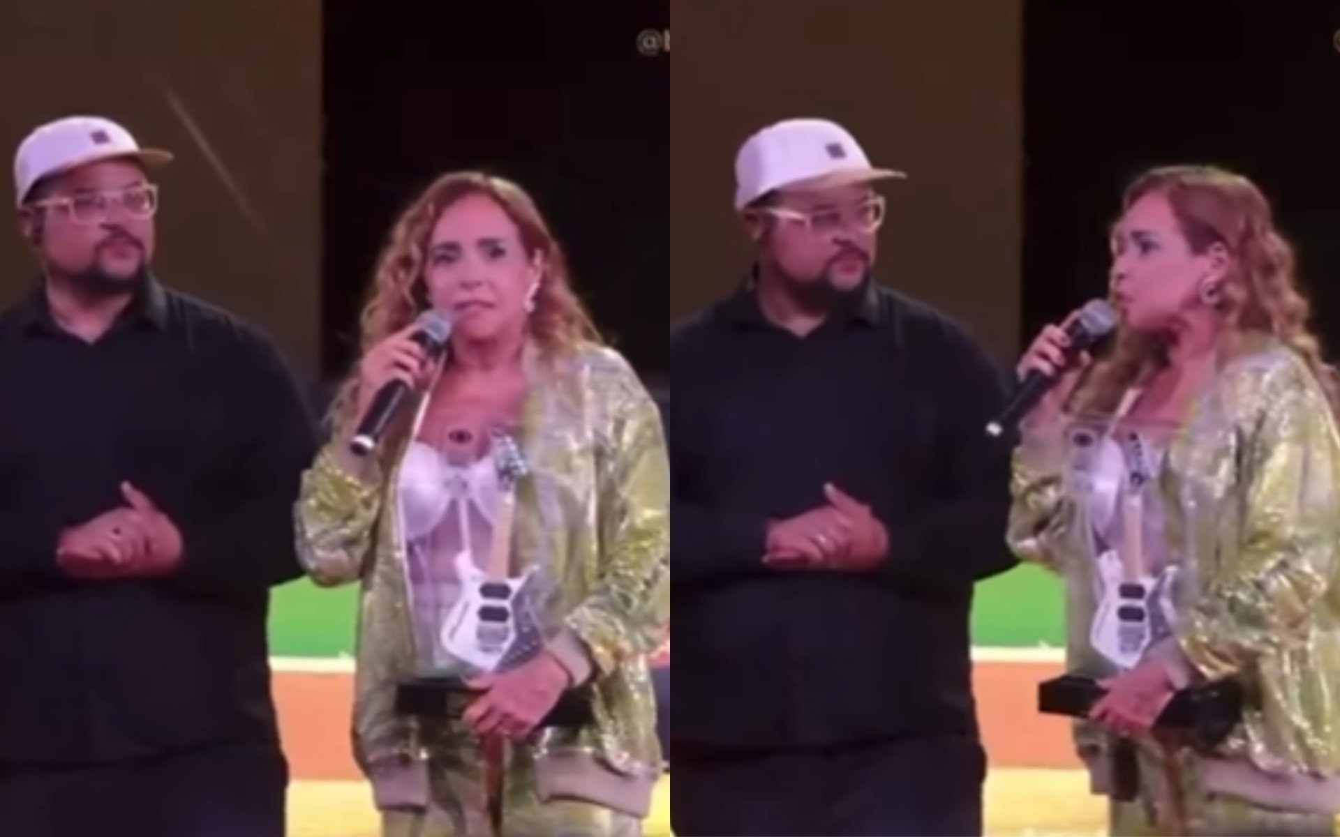 Daniela Mercury acusa cantor de agress&atilde;o durante premia&ccedil;&atilde;o e artista sobe no palco: &ldquo;Vai ter que provar&rdquo;