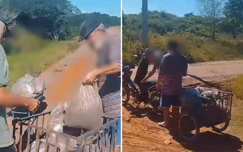 Homens são flagrados enquanto furtam argila do dique do bairro Santo Afonso, em Novo Hamburgo