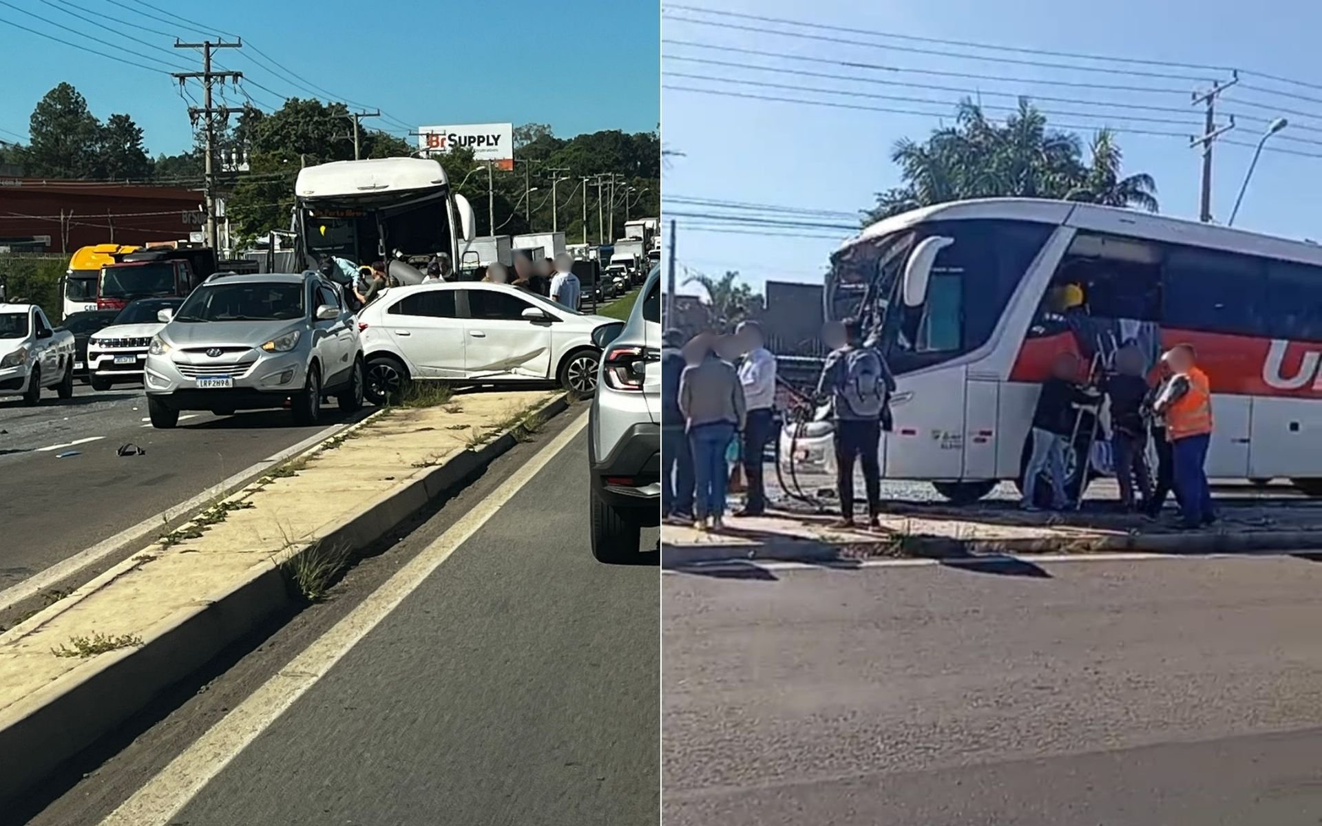 Acidente envolveu carros e ônibus na RS-240 na tarde desta quinta-feira (30) | abc+