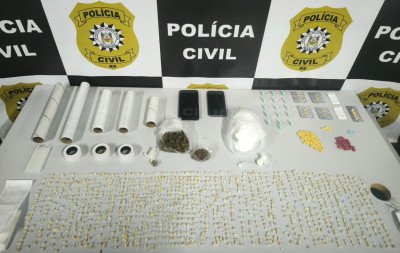 Casal é preso com mais de mil porções de entorpecentes diversos em São Leopoldo