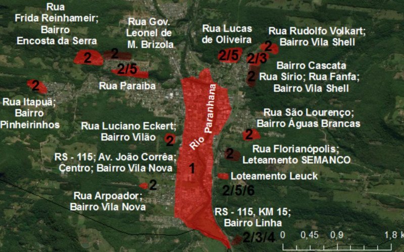 Pontos com risco de deslizamento em Três Coras, segundo a Defesa Civil | abc+