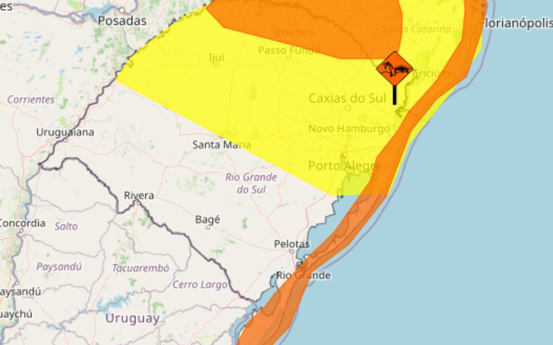 Saiba quais s&atilde;o os alertas do Inmet para este final de semana no RS