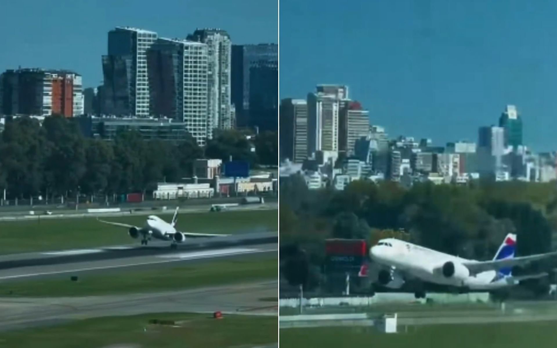 V&Iacute;DEO: Avi&atilde;o tem dificuldade no pouso em Buenos Aires; Airbus decolou de aeroporto brasileiro