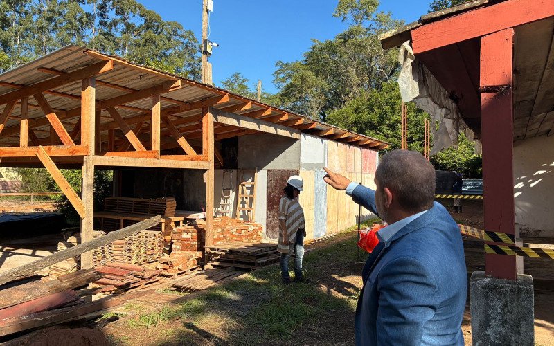 Obras na Casa do Imigrante na Feitoria