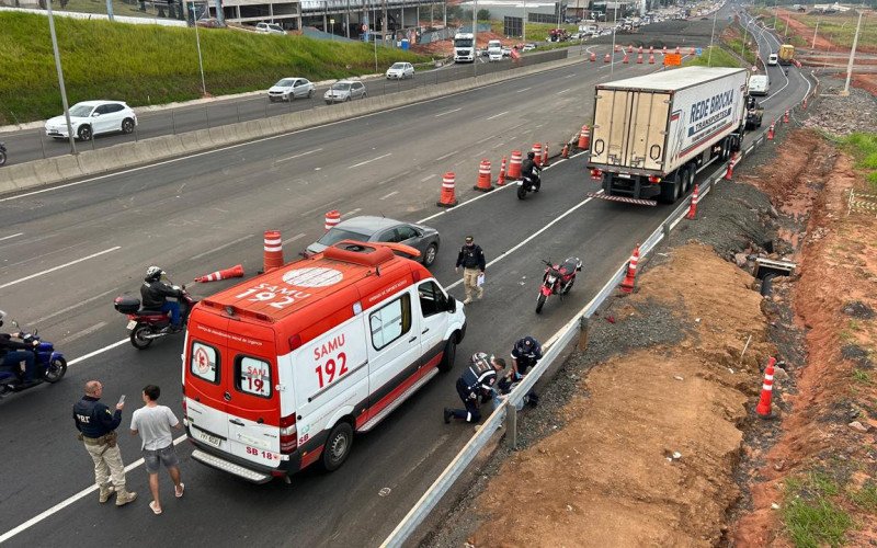 Motociclista fica ferido em acidente na BR-116, em Novo Hamburgo | abc+
