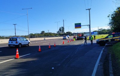 BR-116: Bloqueio total interrompe alça de acesso até as 16h