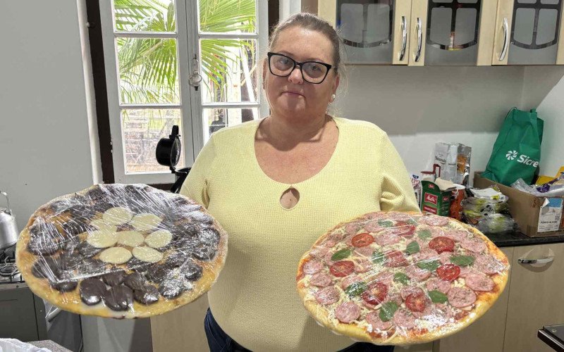 Agricultora Roselaine Sander Knorst criou receita de pizza de batata | abc+