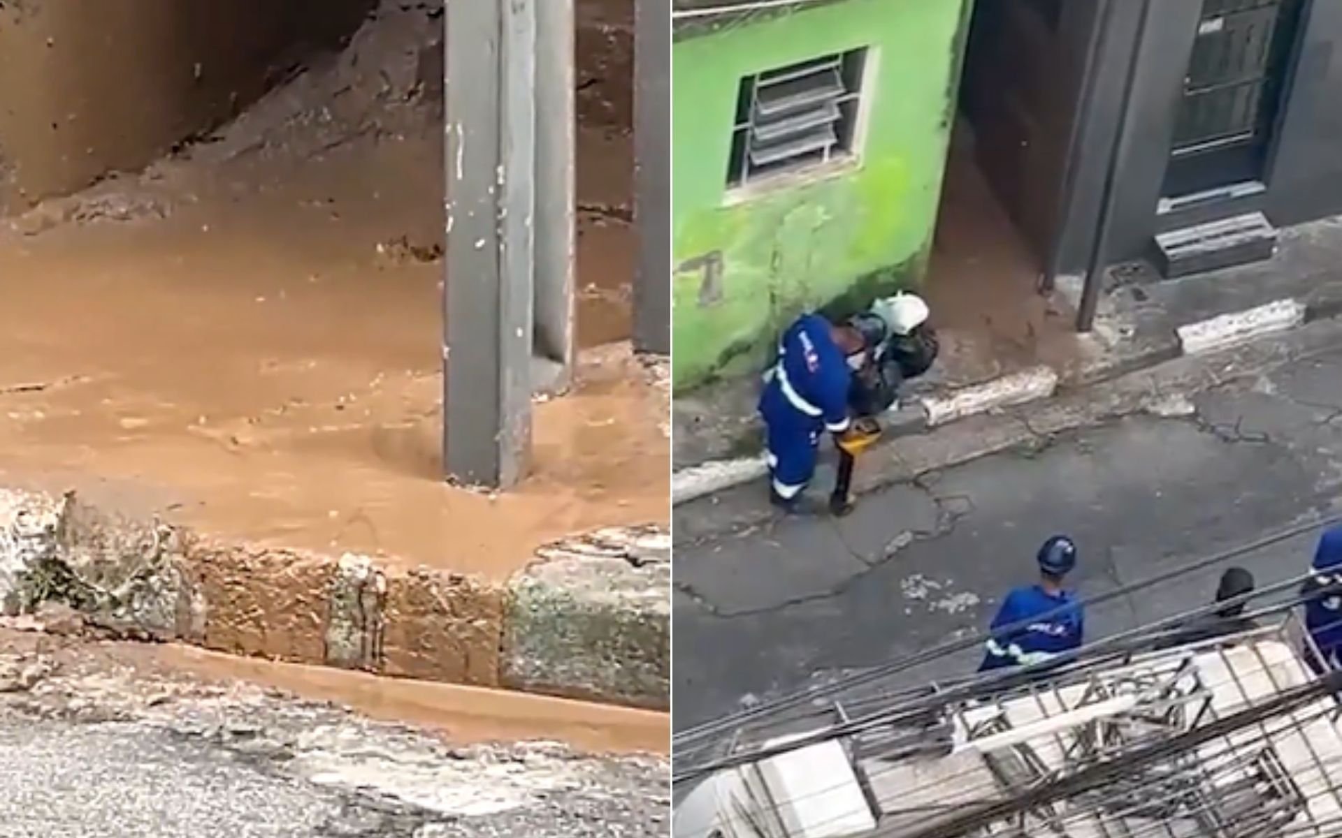 Vídeo mostra gás saindo de buraco e homens trabalhando no local da explosão que destruiu casas e matou uma pessoa em SP