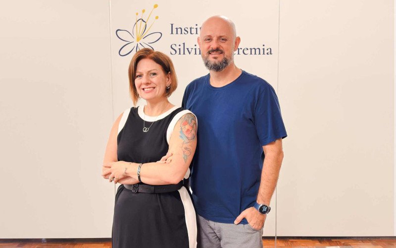 A designer Alethea Geremia e Alexsandro Geremia,  CEO da Higra, idealizaram o Instituto Silvino Geremia 