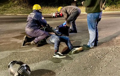 Motoboy de Estância Velha fica ferido em acidente em Ivoti