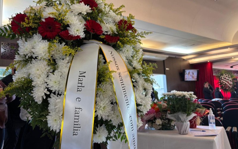 Velório de Neila Patrícia Gomes de Medina, Débora Juliana Reinheimer Marques e Cecília Marques de Medina no sábado (16), em Novo Hamburgo, na Capela Ecumênica do Crematório e Cemitério Parque Jardim da Memória