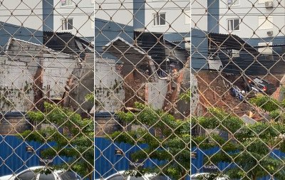 "Não deu nem alguns segundos e a parede estourou": Vizinho gravou exato momento em que muro de condomínio desmoronou em Novo Hamburgo