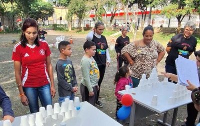 Semente do Bem integra famílias em gincana