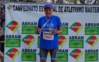Aos 75 anos, atleta máster de Novo Hamburgo conquista ouro e quebra recorde gaúcho