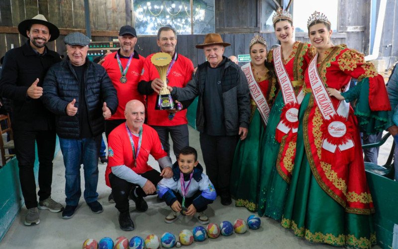 Campeão da Bocha Masculino na Festa da Colônia