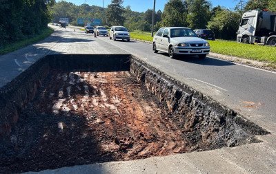Fique atento: Obras em trecho de 1,5 quilômetro provocam bloqueio de uma faixa na RS-239 em Campo Bom