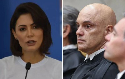 Michelle Bolsonaro chama Moraes de "irmão em Cristo" e cita possível conversão do ministro
