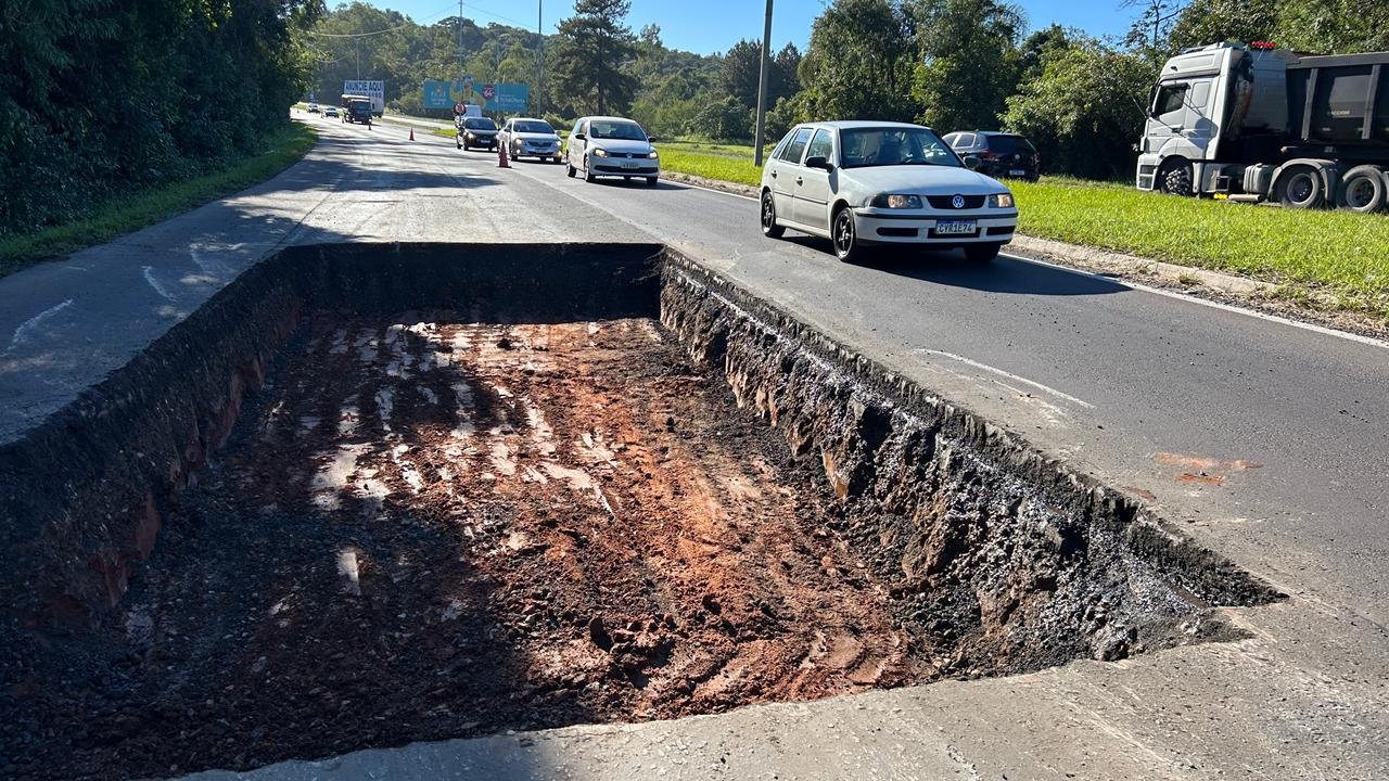 Fique atento: Obras em trecho de 1,5 quil&ocirc;metro provocam bloqueio de uma faixa na RS-239 em Campo Bom