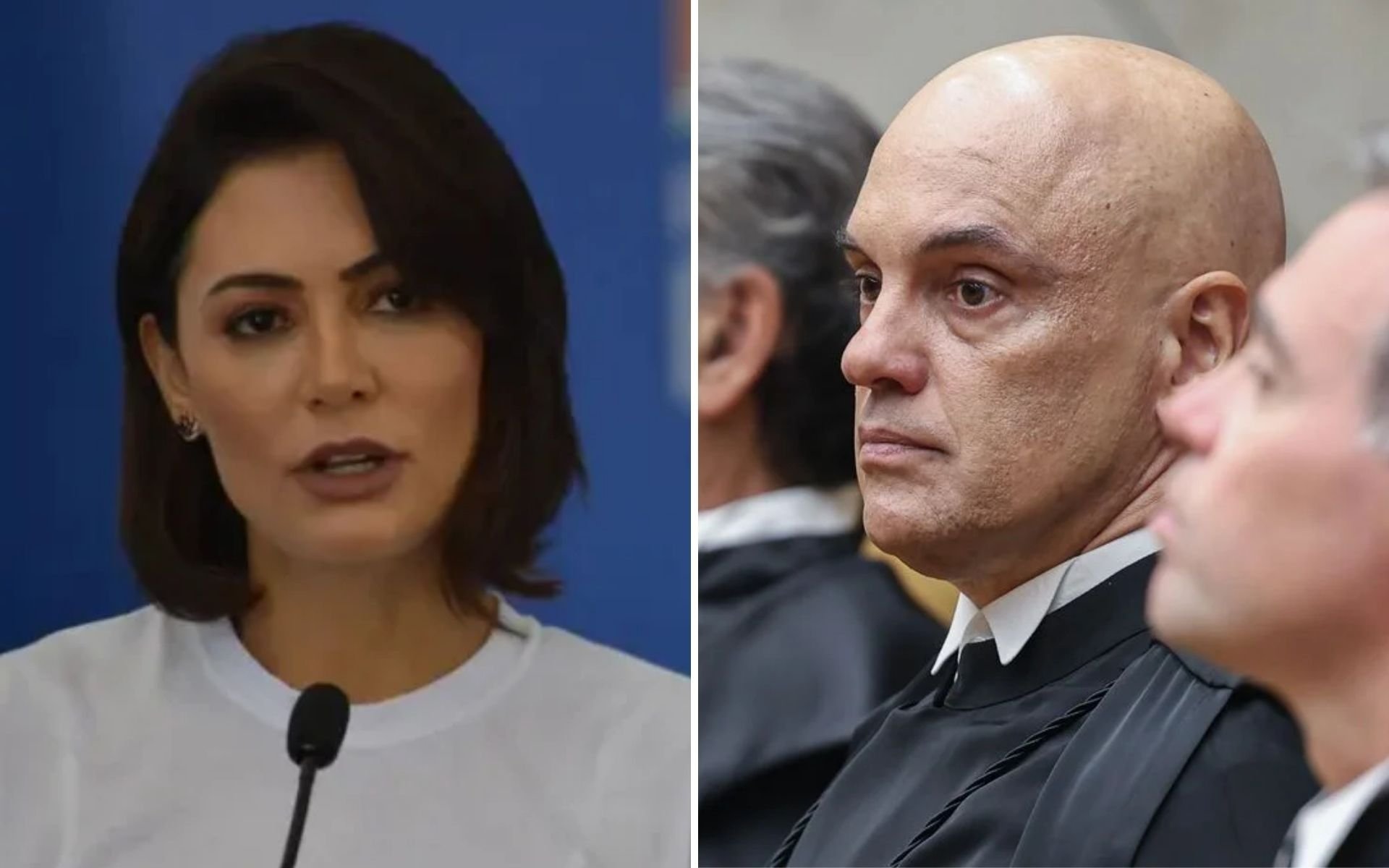 Michelle Bolsonaro chama Moraes de “irmão em Cristo” e cita possível conversão do ministro