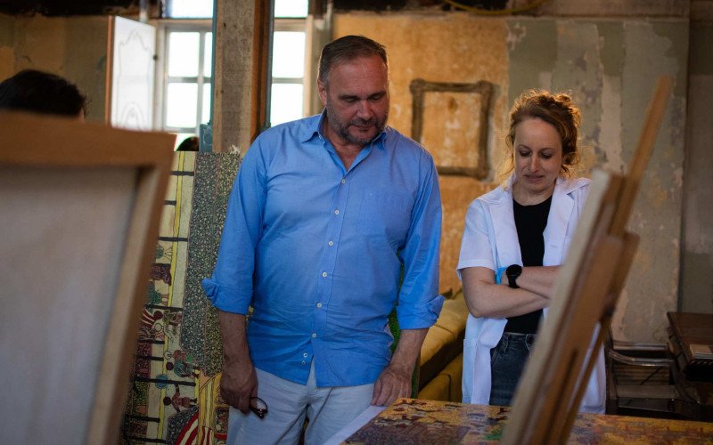 Secretário de Cultura, Angelo Reinheimer, acompanha o restauro das obras | abc+