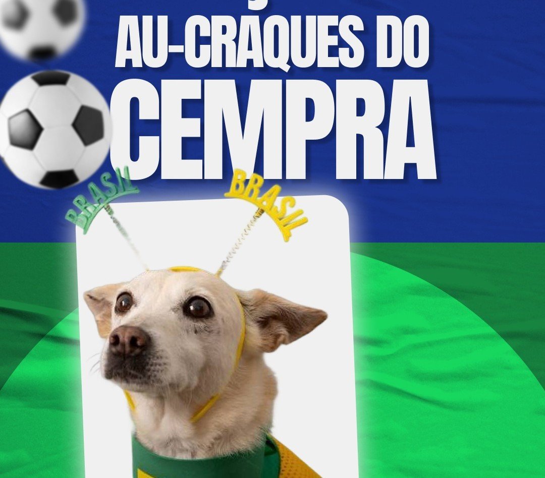 Cães do Cempra Canela se tornam “aucraques” em campanha inspirada em álbuns de figurinha da Copa do Mundo