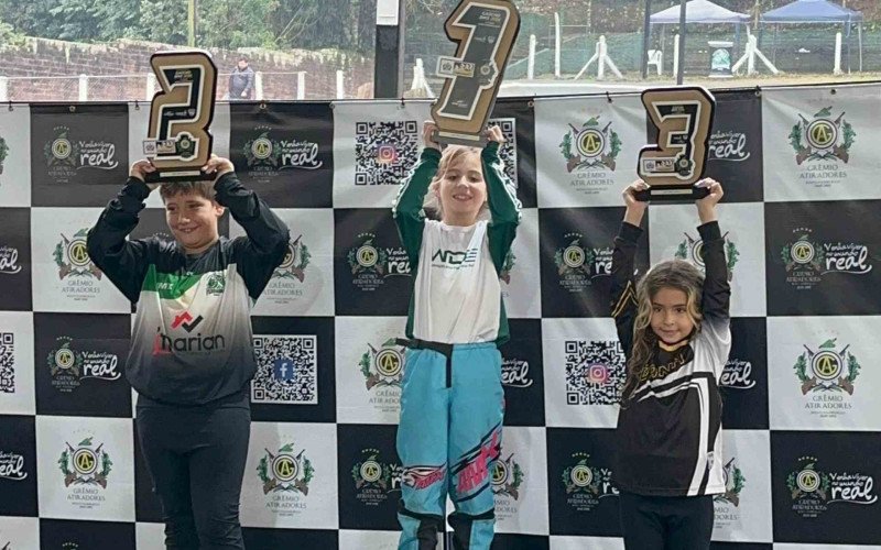 Ester Steyer, 8 anos, venceu a 3ª etapa do Campeonato Gaúcho de Bicicross