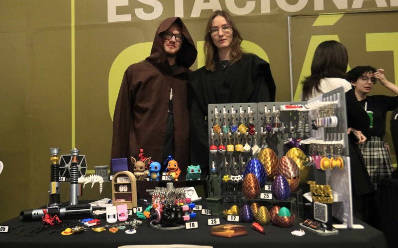 Os irmãos Bayern conseguiram lucro graças às vendas durante o evento no Canoas Shopping  | abc+