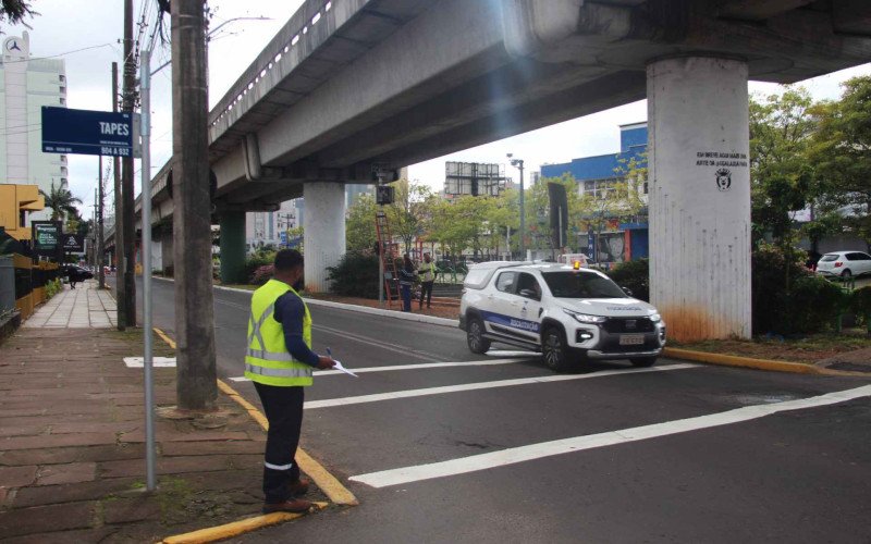 Equipes realizaram a aferição dos radares de velocidade na manhã desta quinta-feira (28), em Novo Hamburgo | abc+